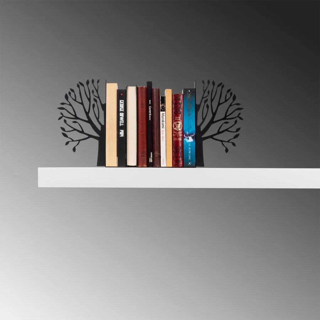 Kitap fém könyvtámasz, fekete, 44×14 cm
