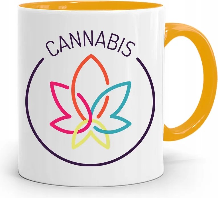 Dohányosoknak 420 Cbd Bögre Sárga Ajándék fényképes nyomtatással