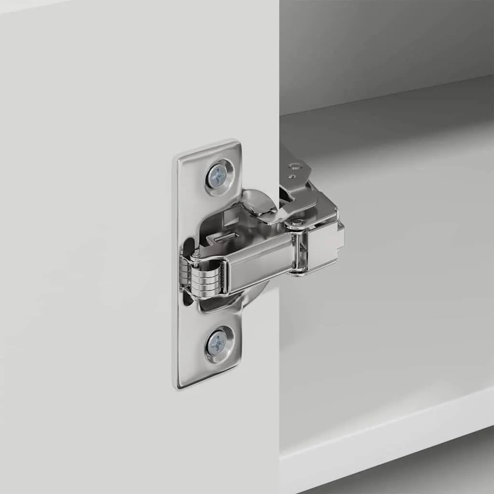 Fali konyhaszekrény Magas Fényű Fehér 57 x 57 x 40 cm Faanyag