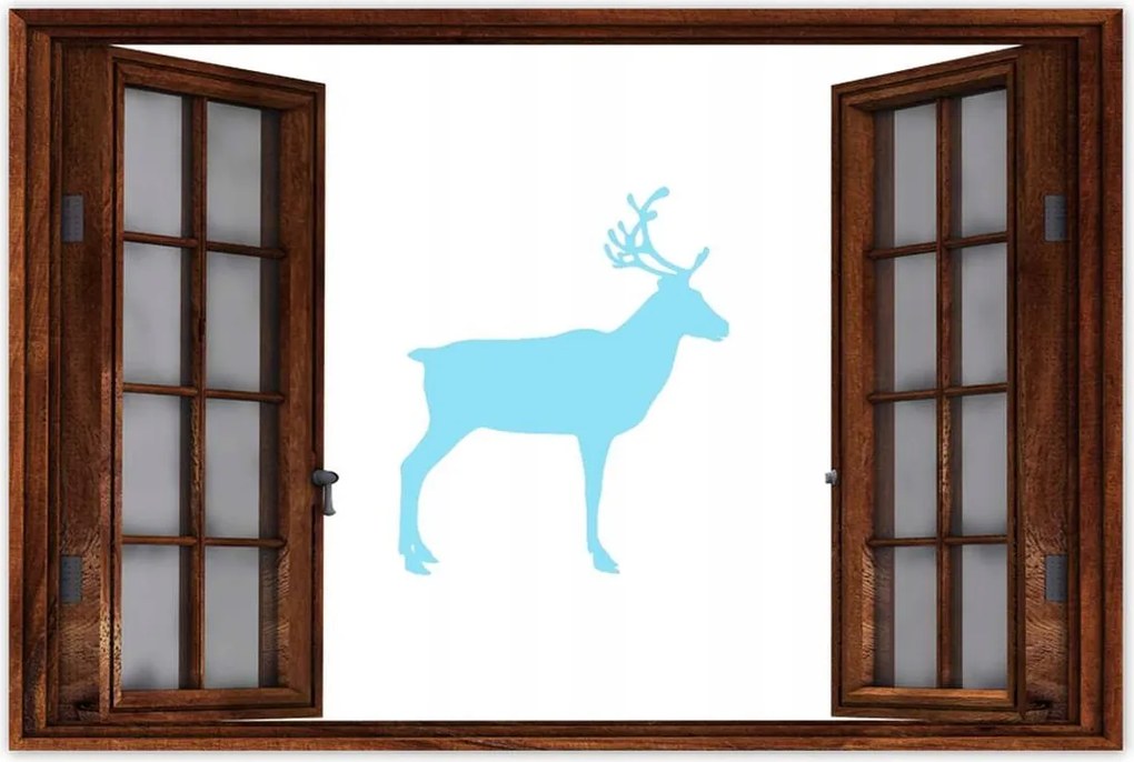 Poszter 60x40 Kék rénszarvas