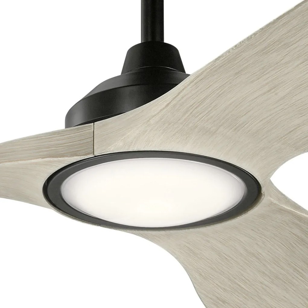 KICHLER KLF-IMARI-65-SBK IMARI Ventilátoros lámpa Fekete, Könnyű Dió LED IP44