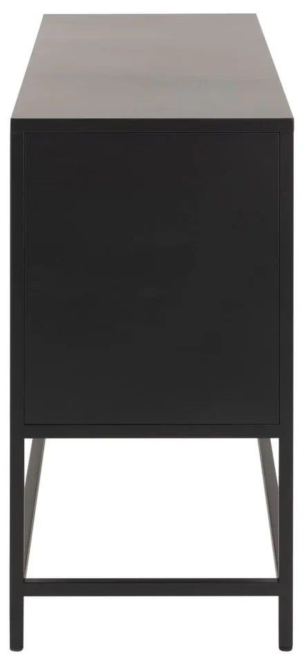 Fekete fém alacsony komód 125x75 cm Newcastle – Actona