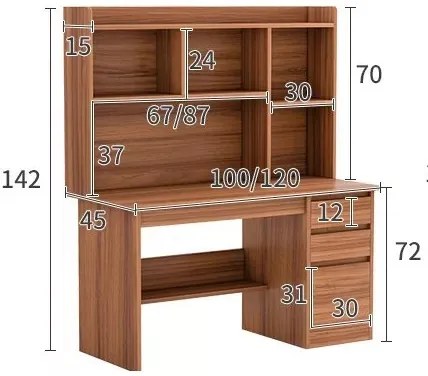 Polcos íróasztal barna OT-501-Brown