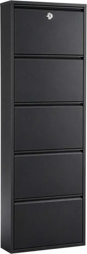 Fém cipősszekrény, antracit, 50 cm – TR307GLM1144