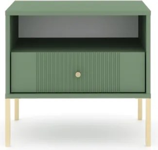Éjjeliszekrény smoke green színben arany fogantyúkkal – ISEO IS06