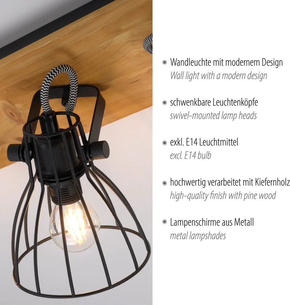 Paul Neuhaus loft vintage spot lámpa taro fekete fa pln15119-18