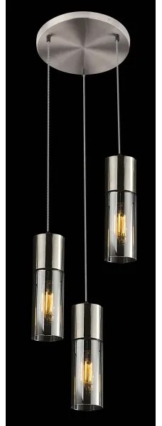 Globo 21000-3HN - Csillár zsinóron ANNIKA 3xE27/25W/230V átm. 30 cm króm
