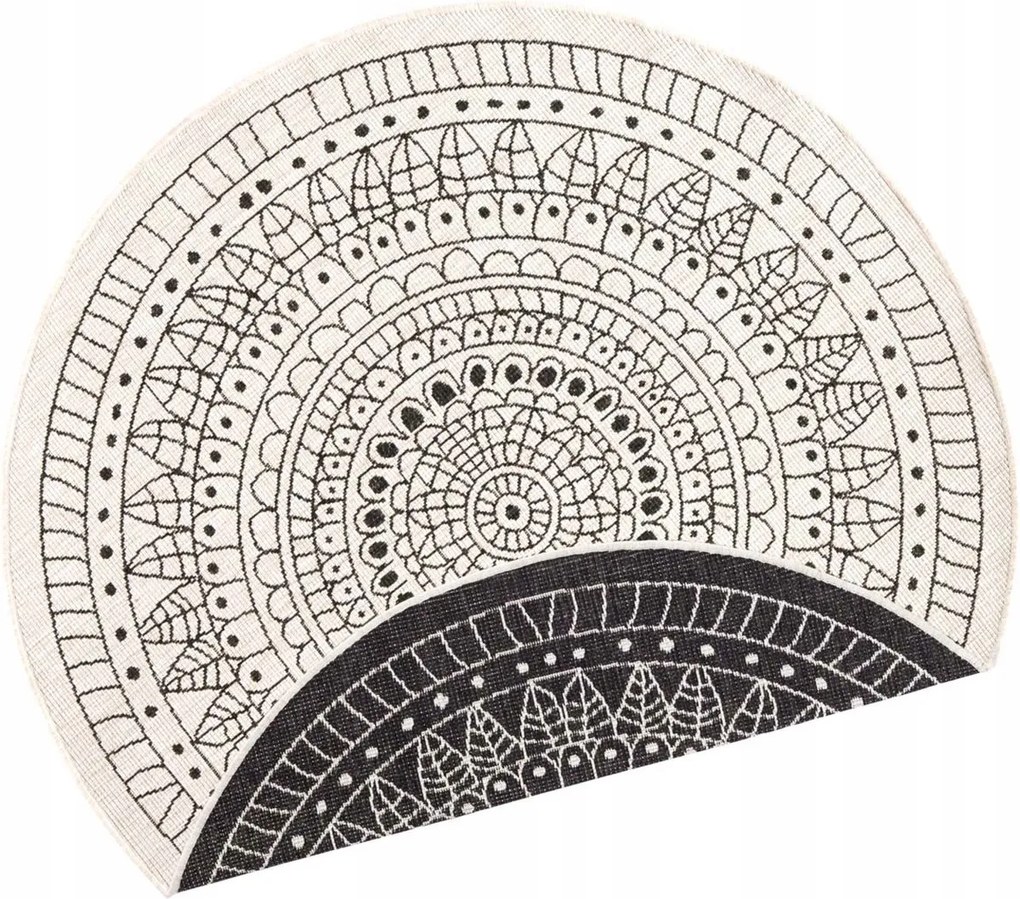 Kerek szőnyeg teraszra 140cm külső-belső,kétoldalas zsinóros