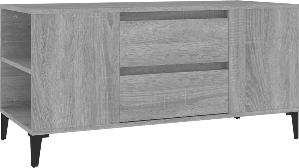 vidaXL szürke sonoma színű szerelt fa TV-szekrény 102x44,5x50 cm