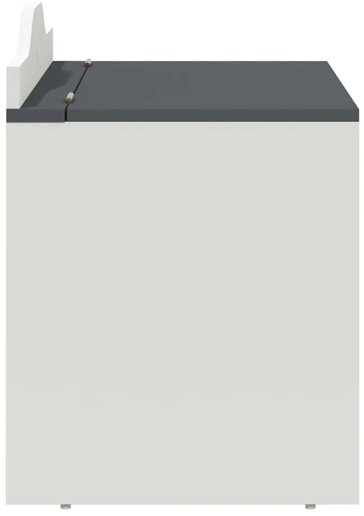 Játék Doboz tárolóval Szürke és fehér 73 x 33 x 55 cm Faanyag