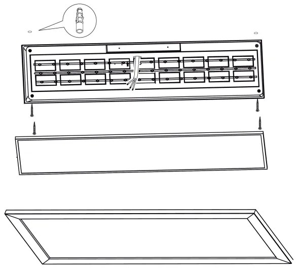 Eglo 99476 - PIGLIONASSO LED mennyezeti lámpa, 32 W, 230 V, 345 x 1245 mm