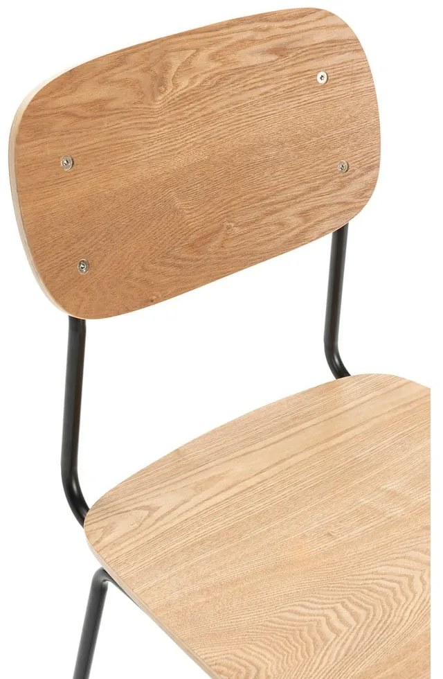 Natúr színű étkezőszék szett kőrisfa dekorral, 2 db-os Aira – Marckeric