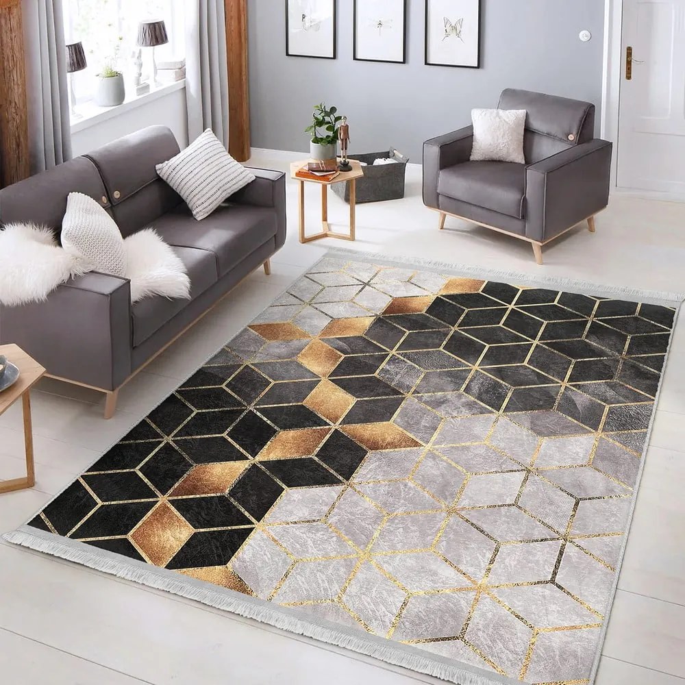 Szürke-aranyszínű szőnyeg 120x180 cm – Mila Home