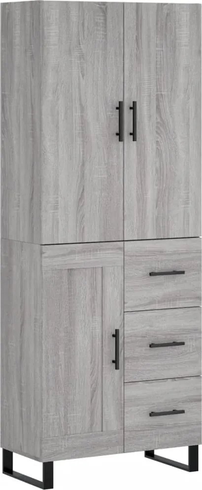 vidaXL szürke sonoma szerelt fa magasszekrény 69,5 x 34 x 180 cm