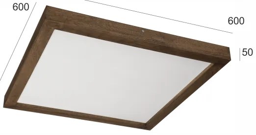 Brilagi-LED Fürdőszobai lámpatest WOODY FRAME LED/40W/230V 60x60 cm IP44 tölgy, dió