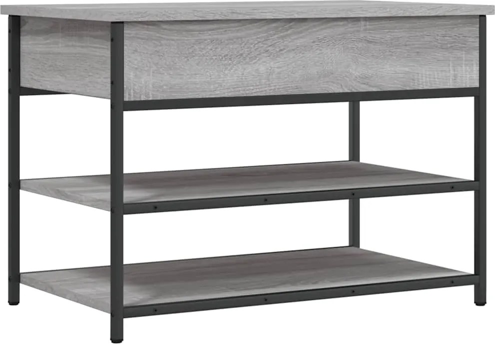 vidaXL szürke sonoma színű szerelt fa cipőpolc 70x42,5x50 cm