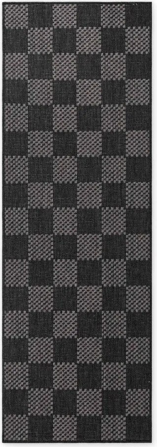 Fekete-krémszínű kültéri-beltéri futószőnyeg 80x200 cm Haringey Dorothy – Ted Baker