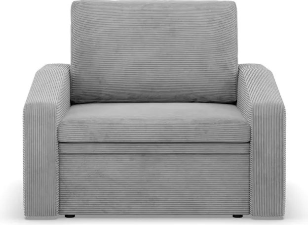 Vertico fekvőfotel, 80 cm széles, kordbársony, szürke