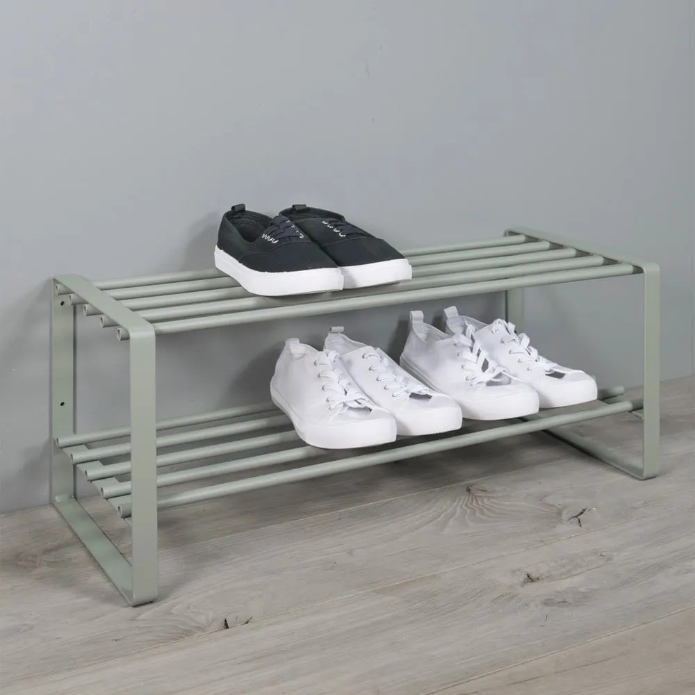 Zöld-szürke fém cipőtartó Rex – Spinder Design