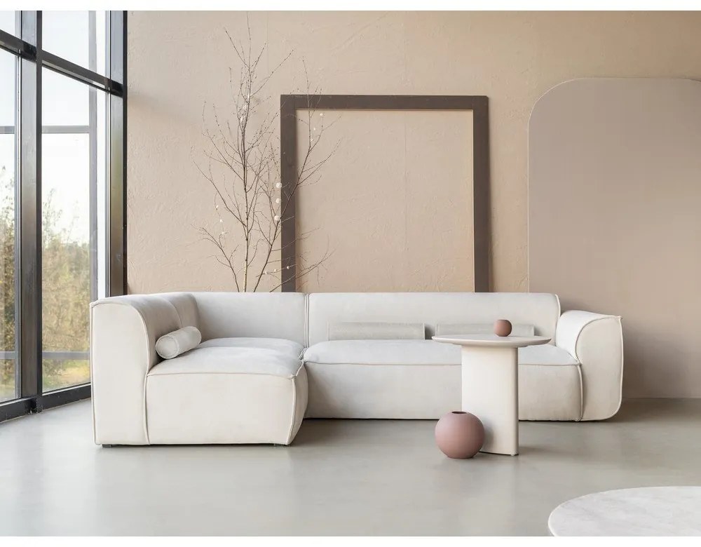 Krémszínű sarokkanapé (bal oldali) Flex Felix – Miuform