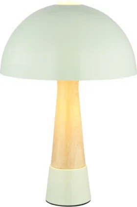 Globo 51570114 Asztali lámpa, fém matt zöld színű, fém fa megjelenésű, PVC fekete kábel, billenőkapcsoló a kábelen, ø: 250 mm, M: 365 mm, kábel hossza 1500 mm, 1x E27 ILLU 40W 230V izzó nélkül