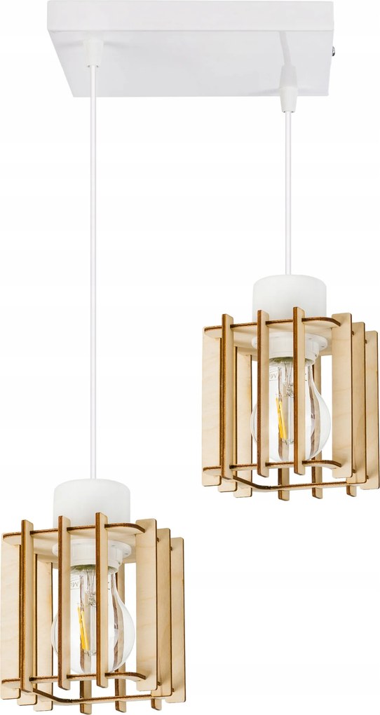 Függő Lámpa túlnyúló csillár mennyezet Fa Kocka 2