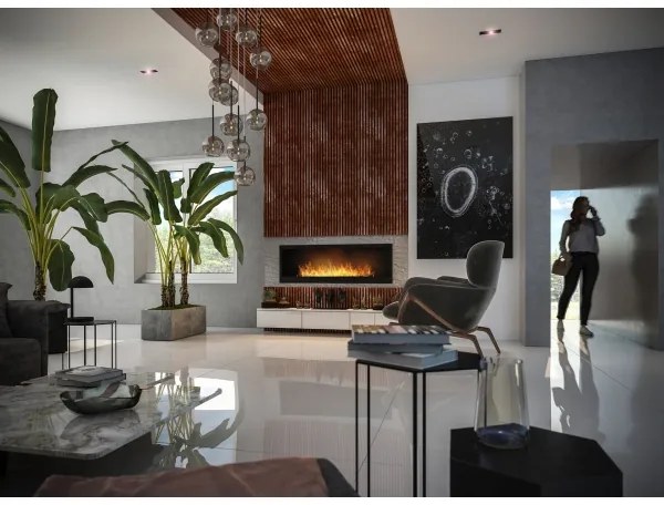 InFire - Beépített BIO kandalló 150x50 cm 4,2kW fekete