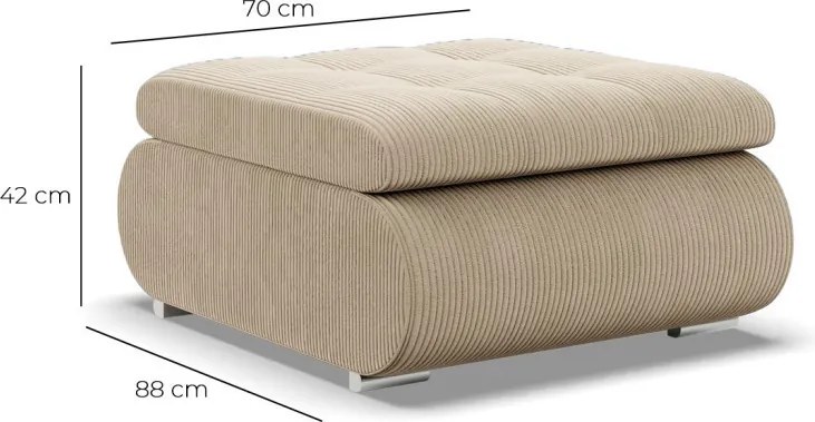 Tokio puff, kordbársony, bézs