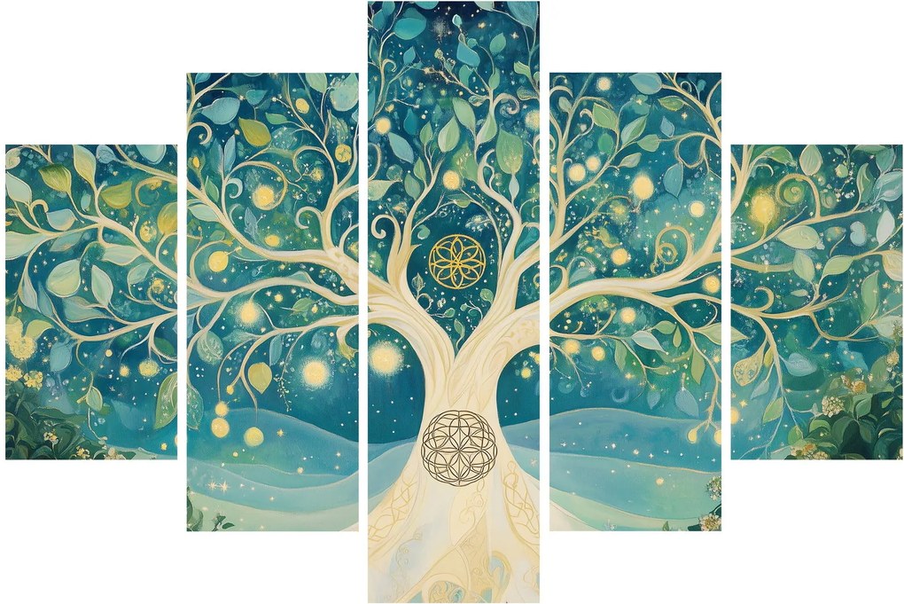 Kép – Mágikus fa spirálokkal (150x105 cm)