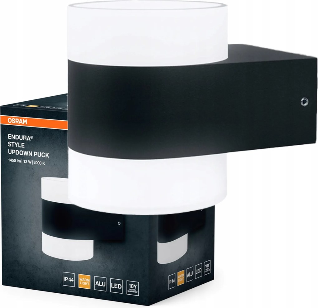 Kerti fali lámpa Kültéri Led lámpa 12.5W 980lm 3000K Szürke IP44 Endura