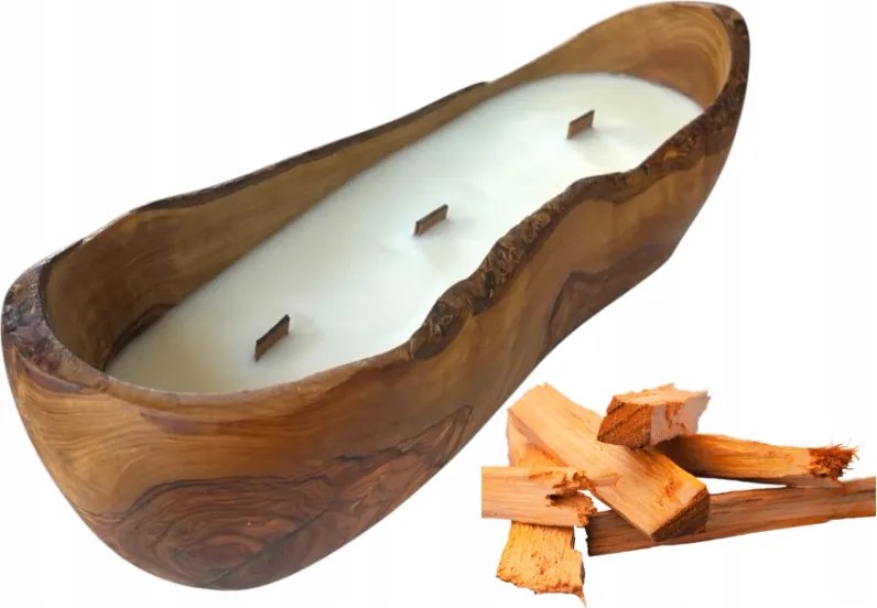 Természetes Illatgyertya Fában DK30 Arkay -Szantál