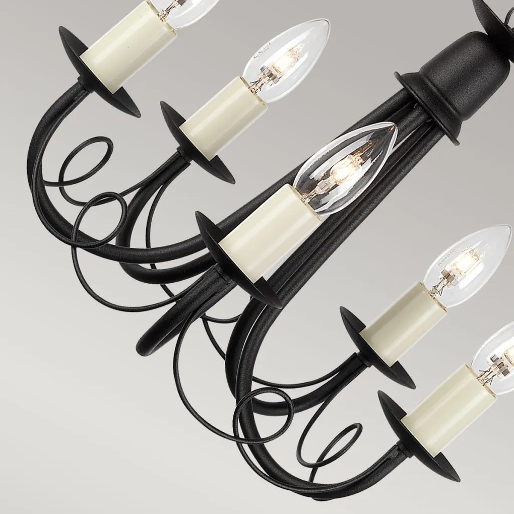 Elstead Lighting MINSTER MN5-BLACK Csillár 5x60W/E14