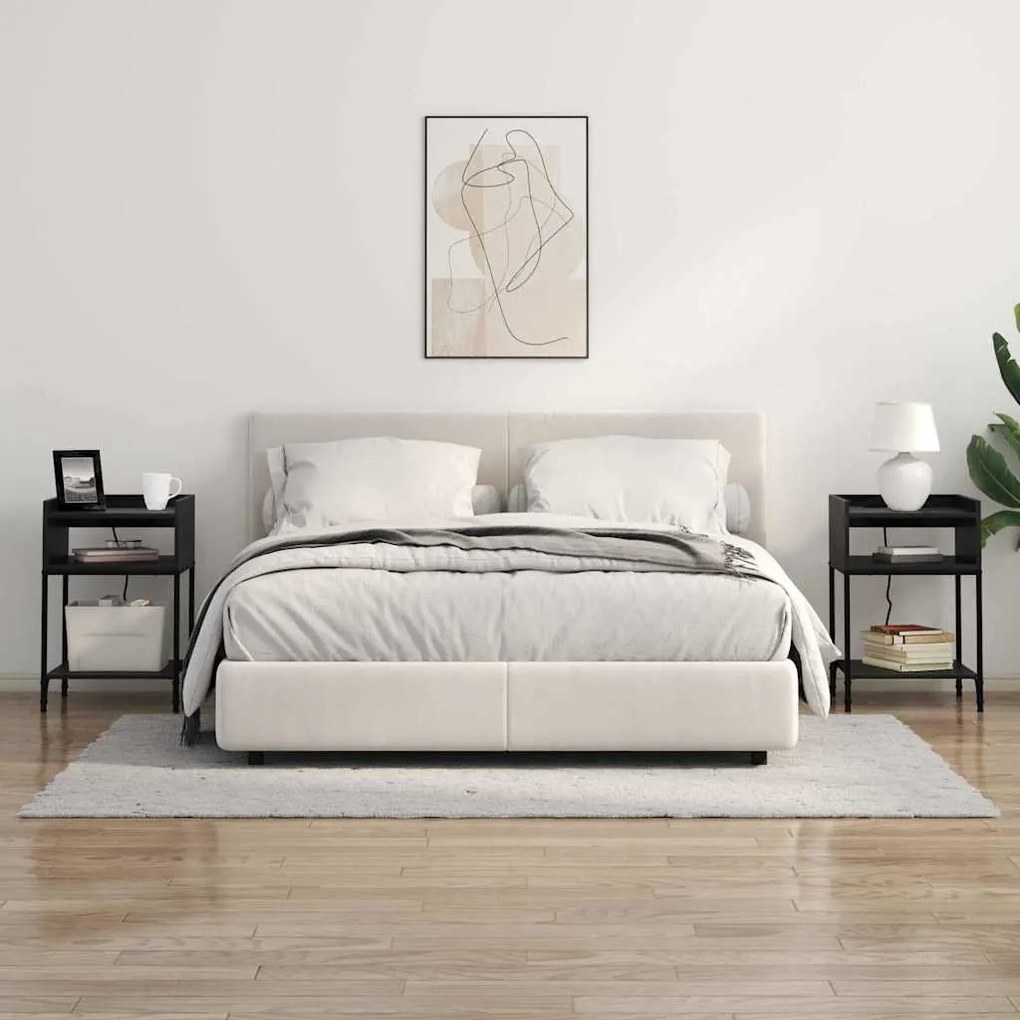 Éjjeli Szekrények 2 pcs Musta tammi 40 x 40 x 61 cm Faanyag
