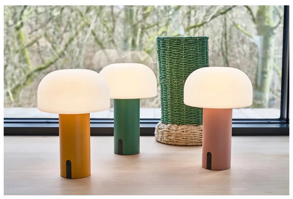 Fehér-zöld LED asztali lámpa (magasság 22,5 cm) Styles – Villa Collection