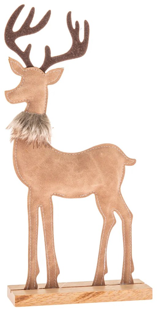 Karácsonyi dekoráció Műbőr szarvas 31 cm, var. I
