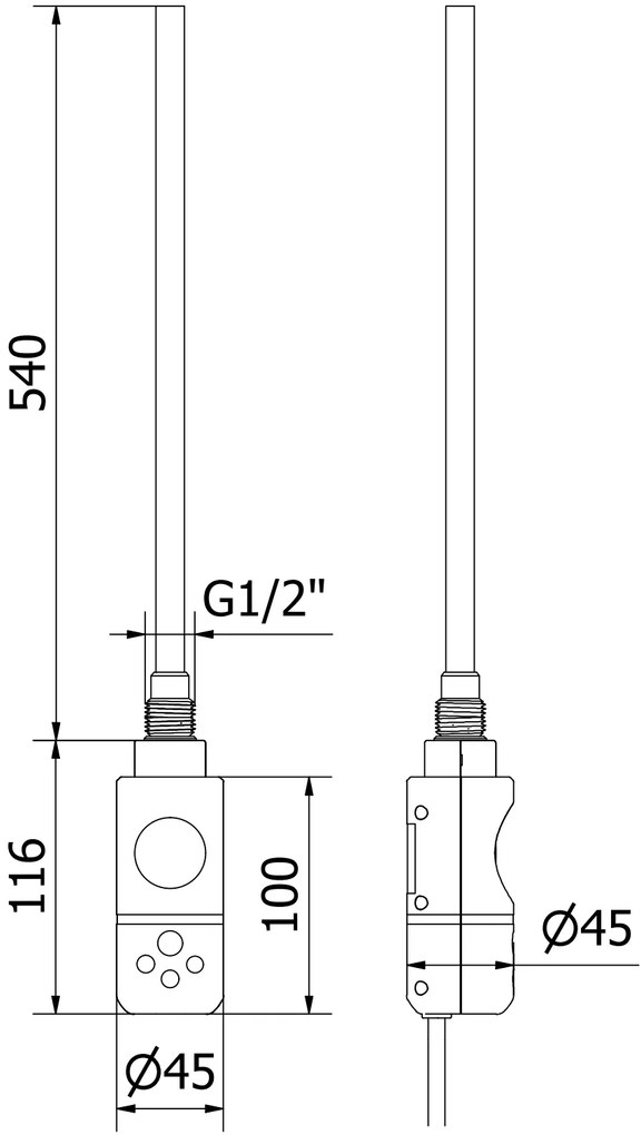 Mexen, Mexen Neptun elektromos melegítő 900 x 500 mm, 600 W, antracit - W101-0900-500-2600-66