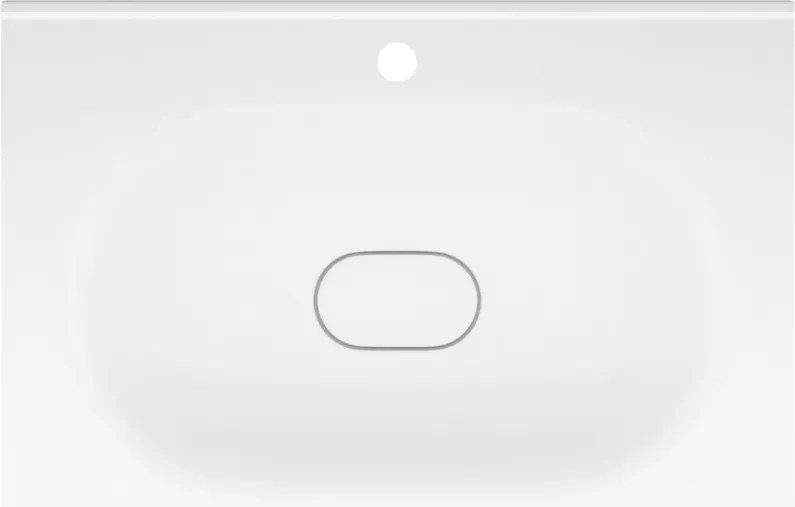 Piramida EURIDIKA fali fürdőszobabútor - műmárvány mosdóval -2 fiókos - ALPINFEHÉR-TÖLGY - 75 x 48 x 55 cm