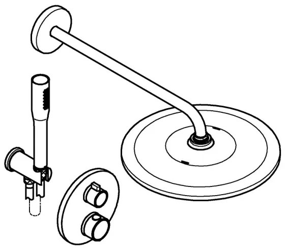 GROHE 34880000 - Falba süllyesztett statikus zuhanycsaptelep GROHTHERM SMARTCONTROL króm