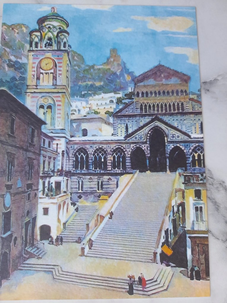 Grafika Keret Olaszország Italia Amalfi Katedrális