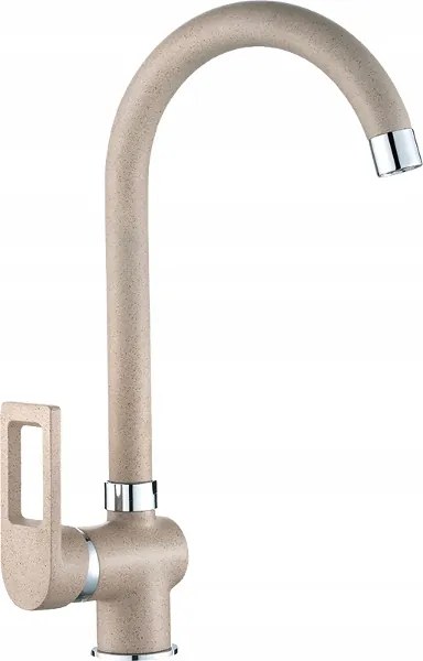 Konyhai Csaptelep Bézs Gránit Mosogató Magas Kifolyócső