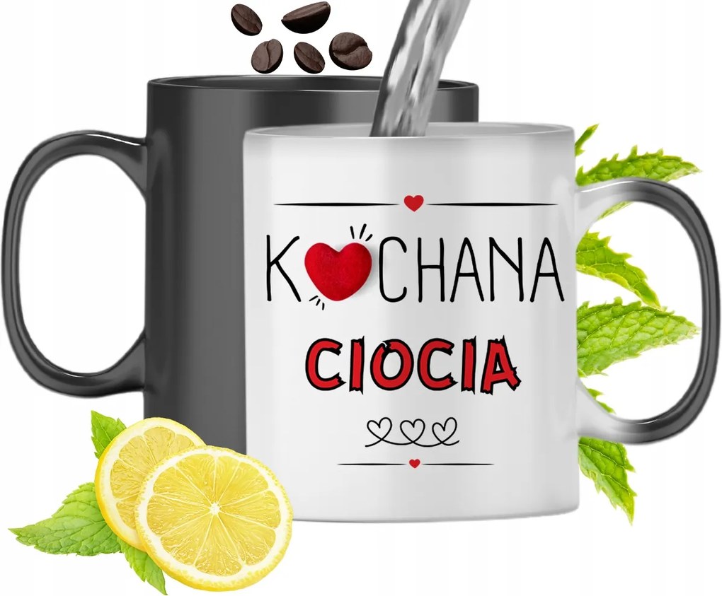 Mágikus Bögre Nagynéninek Fekete Színváltós, fényképes nyomattal