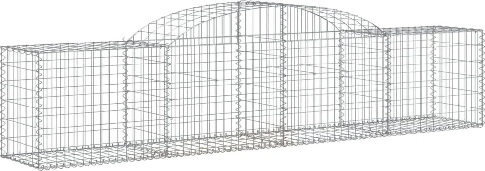 vidaXL íves horganyzott vas gabion kosár 300 x 50 x 60/80 cm