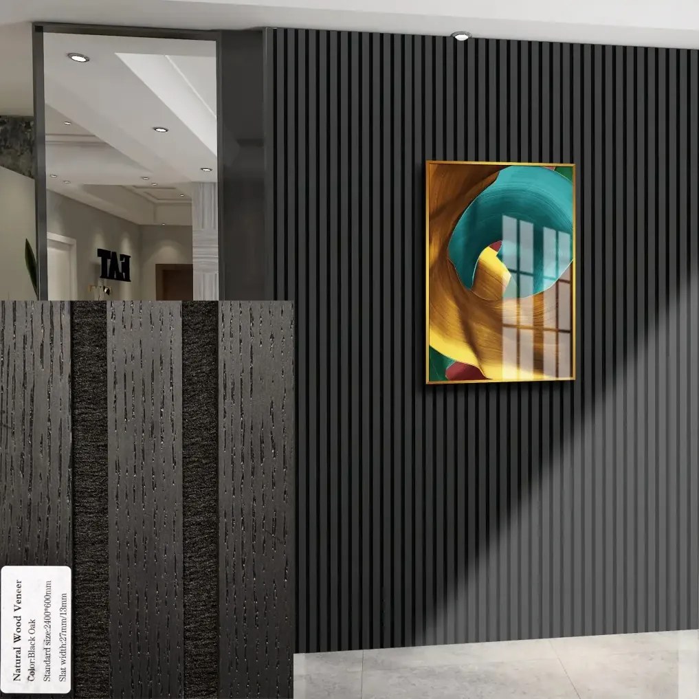 FREJA Akusztikai falpanel 200x60x2,2cm. Black oak - Egyedi méretre is levágjuk - 200x60x2,2cm , Grey Oak