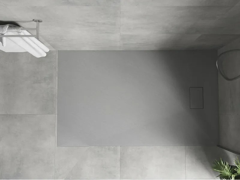 Mexen Hugo téglalap alakú SMC zuhanytálca 140 x 80 cm, szürke - 42618014
