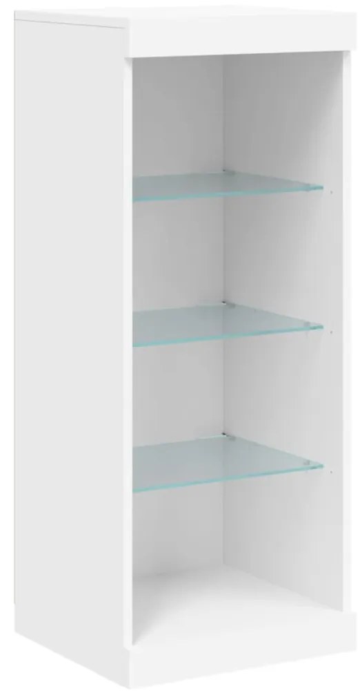 fehér tálalószekrény LED-világítással 162 x 37 x 100 cm