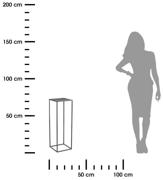 Virágállvány 70x24 cm antracit