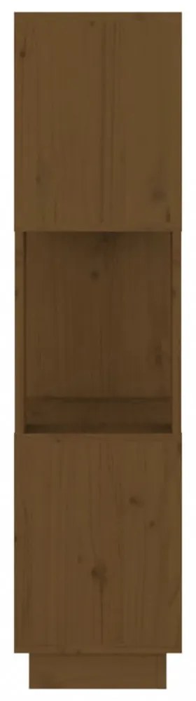 mézbarna tömör fenyőfa könyvszekrény/térelválasztó 51x25x101 cm