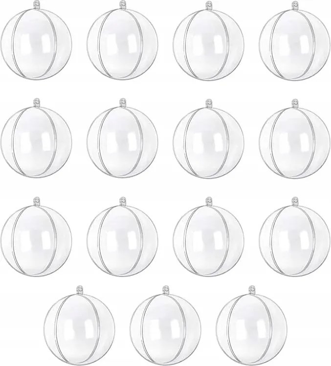 Átlátszó műanyag golyók Csináld magad gömbök 15 db-os szett