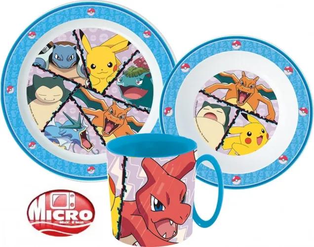 Pokémon micro műanyag étkészlet szett bögrével