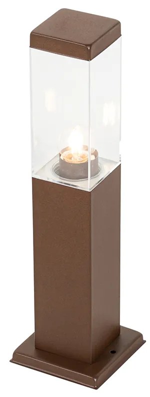 Modern kültéri lámpaoszlop rozsdabarna 45 cm - Malios